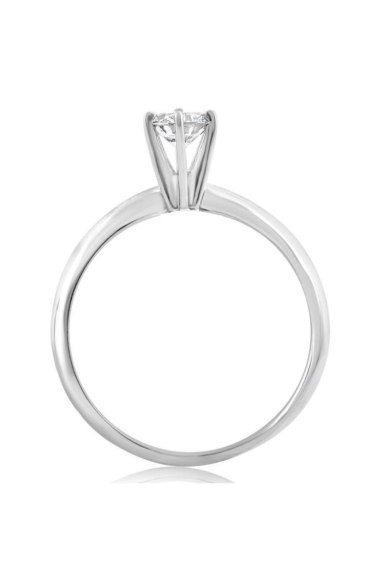 Bliss Diamond 1/3Ct Solitaire Round Cut Diamond Engagement Ring in 14k Gold Lab Grown, Alternate, color, 14K White Gold
