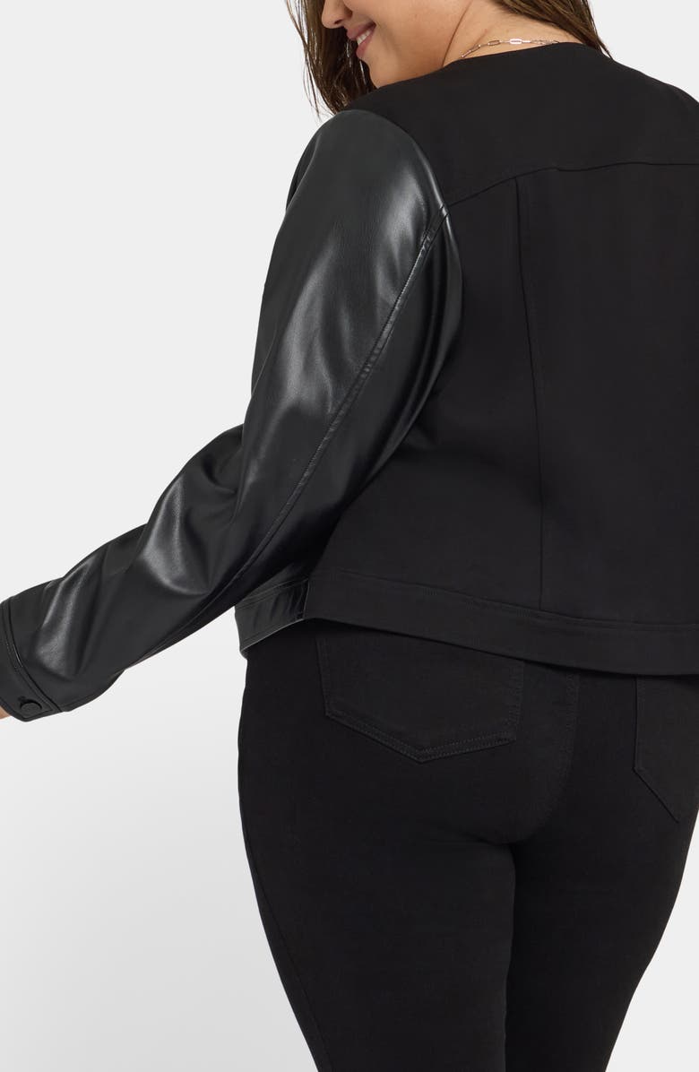 NYDJ Vanessa Faux Leather, Alternate, color, Black