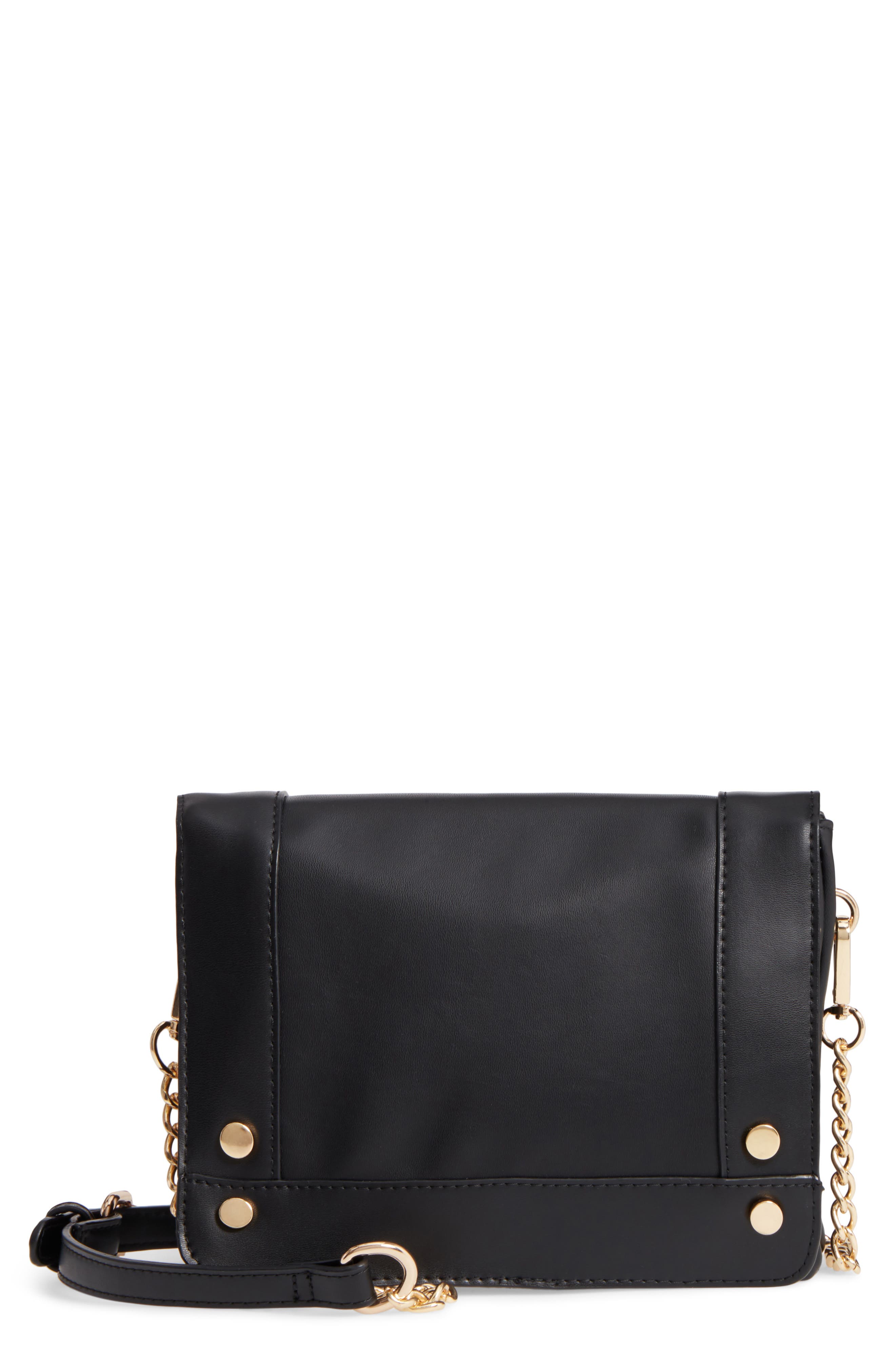 BP. Studded Faux Leather Crossbody Bag, Main, color, 