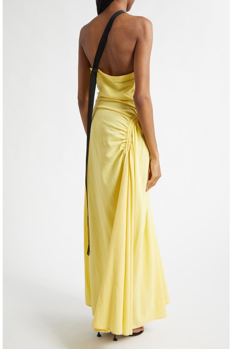 Sirena One-Shoulder Crinkle Dress, Alternate, color, YELLOW