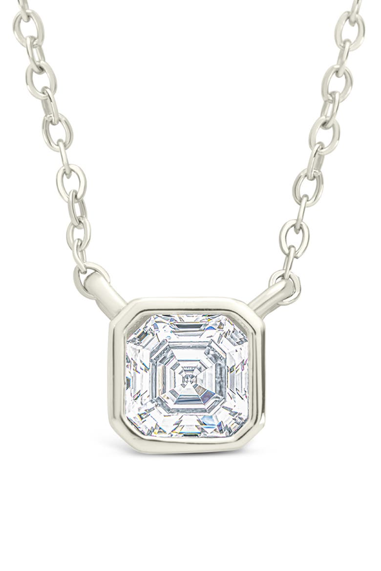 Asscher Cut Cubic Zirconia Pendant Necklace video