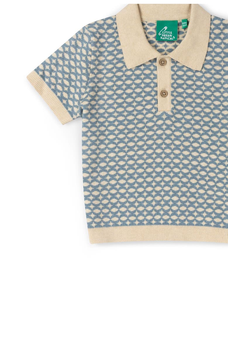 Little Green Radicals Kids' Organic Cotton Knit Polo, Alternate, color, Blue