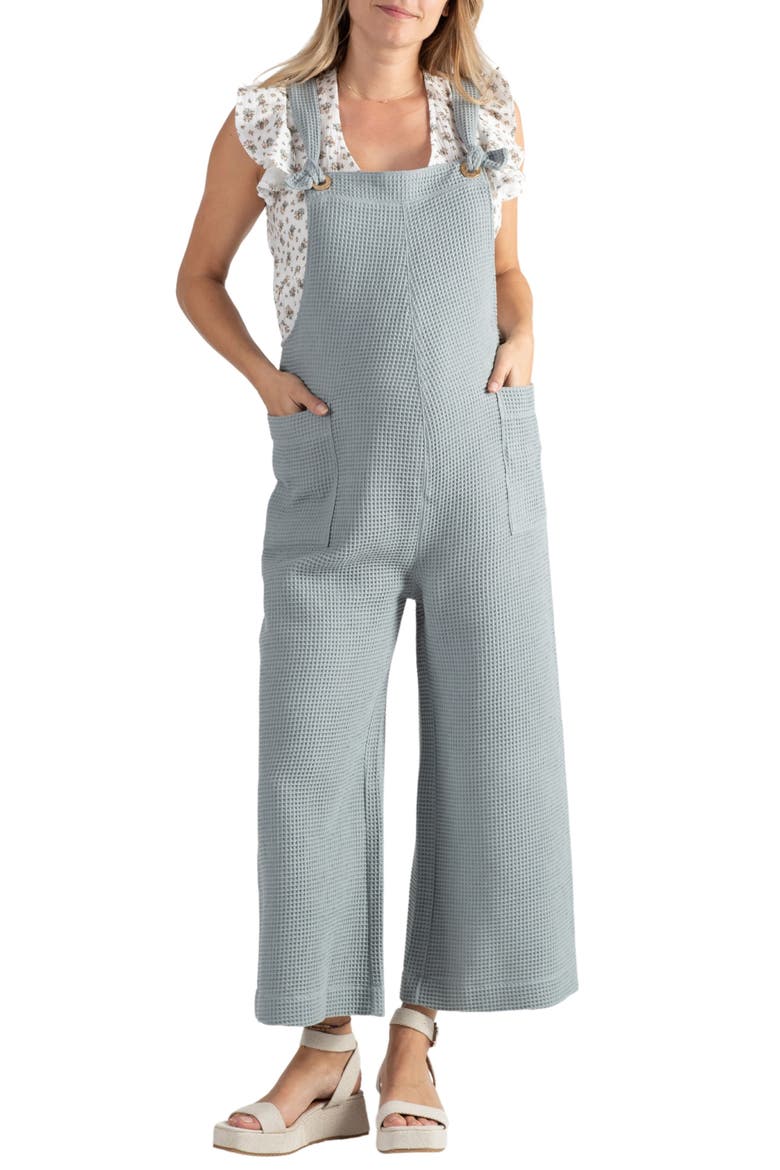 Maya Organic Cotton Gauze Maternity/Nursing Jumpsuit, Main, color, SAGE