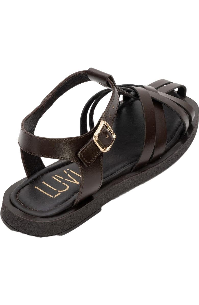 Forever & Always Shoes Andres Leather Sandal, Alternate, color, Brown Leather