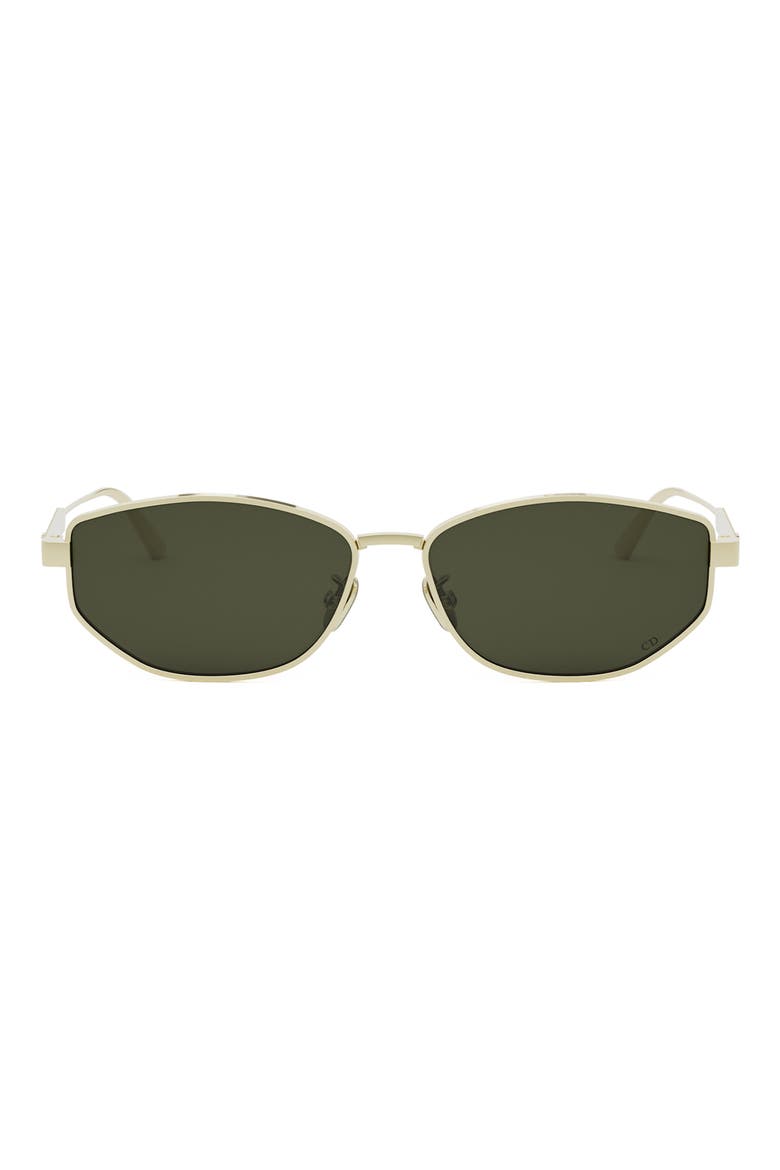 'DiorCannage B1U Oval Sunglasses, Main, color, SHINY GOLD DH / GREEN