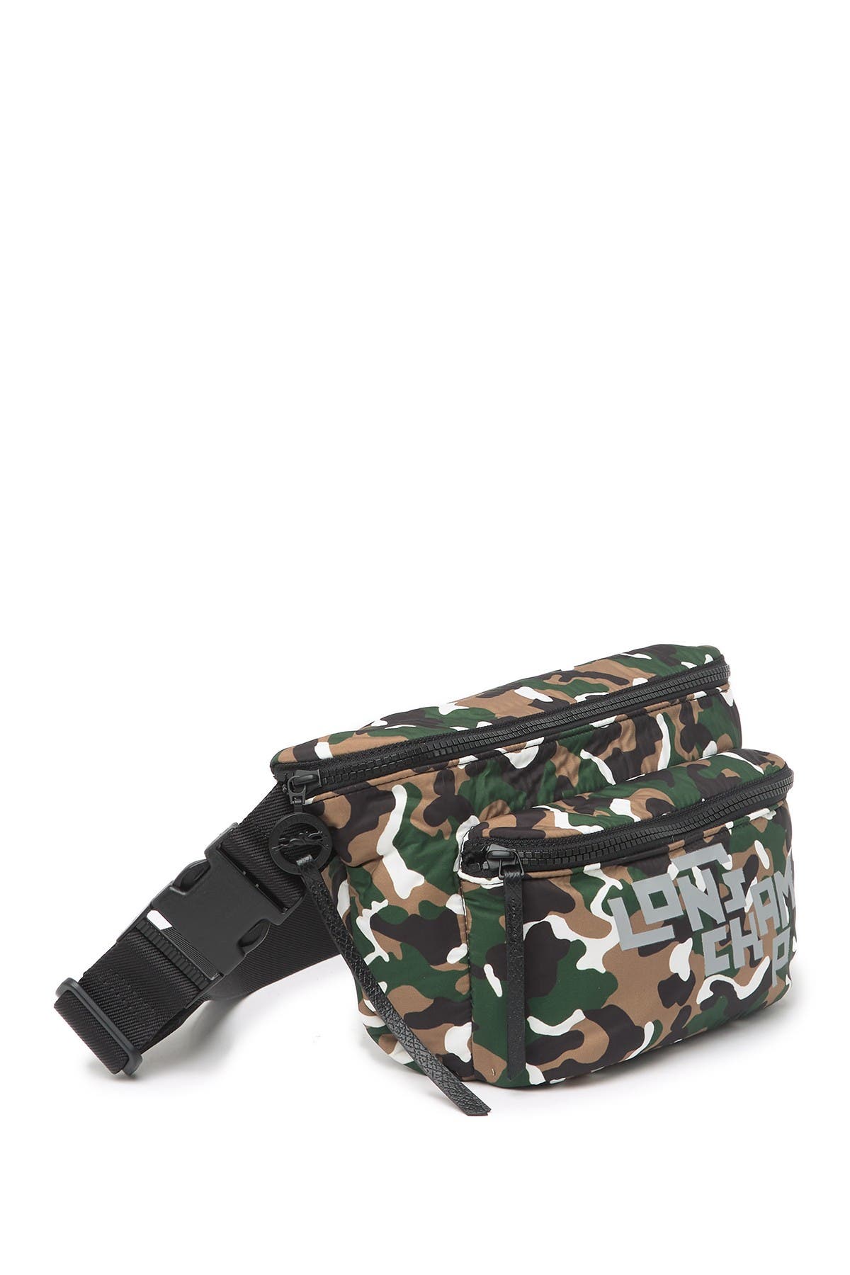 Longchamp Camo Le Pliage Large Belt Bag, Alternate, color, Khaki