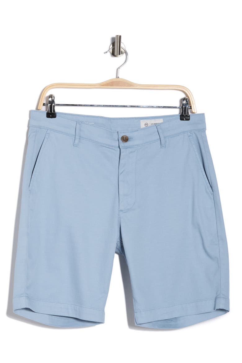 Wanderer 8.5-Inch Stretch Cotton Chino Shorts, Alternate, color, FRESH WATER