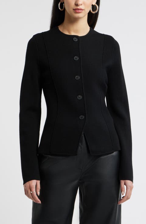 Merino Wool Sweater Jacket
