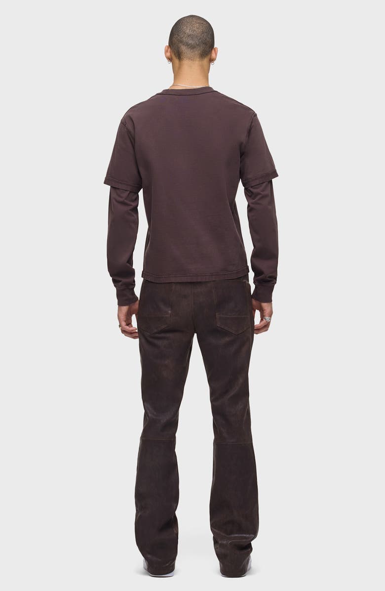 Hudson Jeans Walker Kick Flare Jeans, Alternate, color, Distress Brown