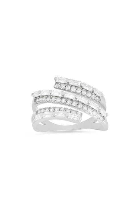 Cubic Zirconia Spiral Ring