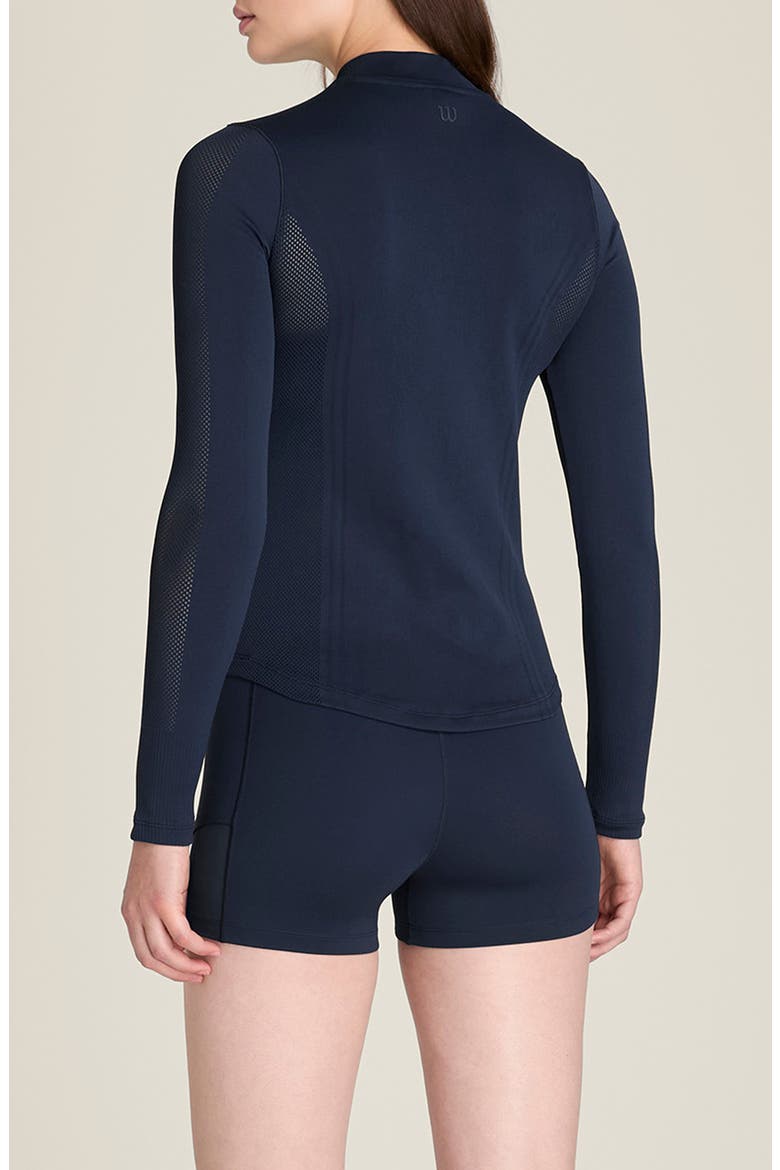 Pro Seamless Half-Zip Performance Pullover, Alternate, color, CLASSIC NAVY