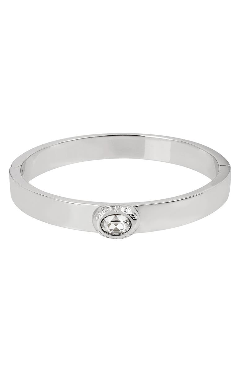 COACH Crystal Hinge Bangle Bracelet, Main, color,