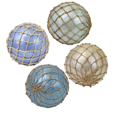 Capiz Decorative Balls Set of 4
