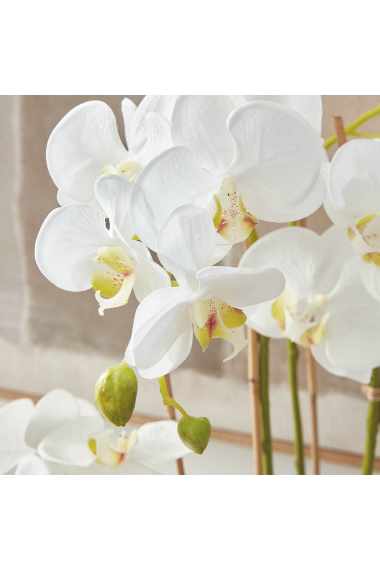 Phalaenopsis Orchid Faux (Fake) Drop-In 30", Alternate, color, White