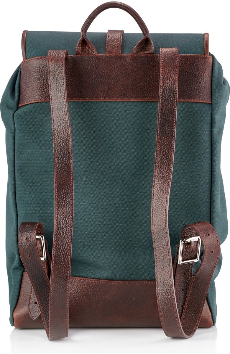 Prince of Scots Wanderlust Cotswold Canvas Backpack, Alternate, color, Classic Green
