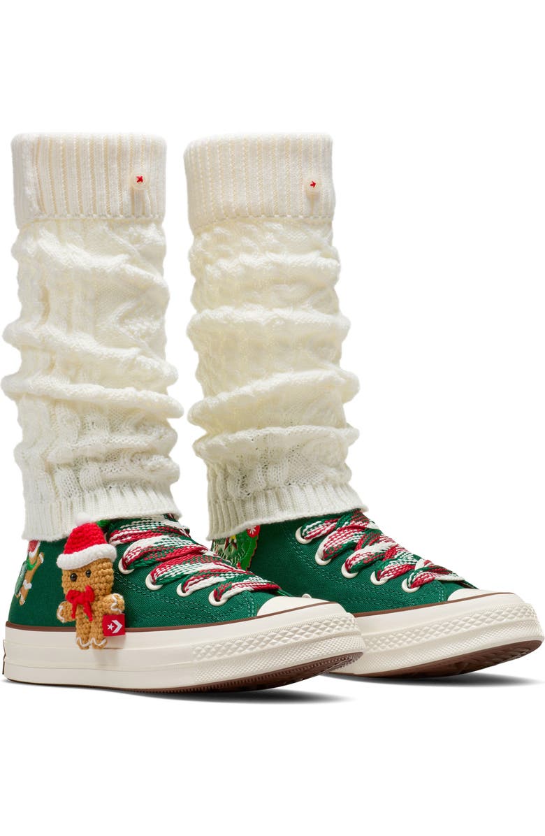 Converse Gender Inclusive Chuck 70 X-Mas Gingerbread Sneaker & Leg Warmers Set, Main, color,