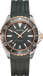 Balmain Ophrys Rubber Strap Watch, 42.5mm
