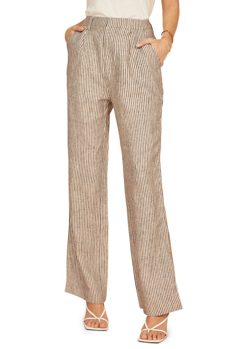 Cello Wide Leg Linen Pants, Main, color, VINEYARD