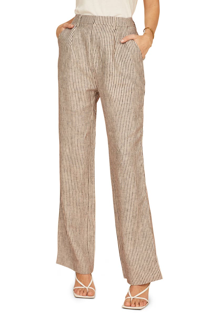 Reformation Cello Wide Leg Linen Pants, Main, color,