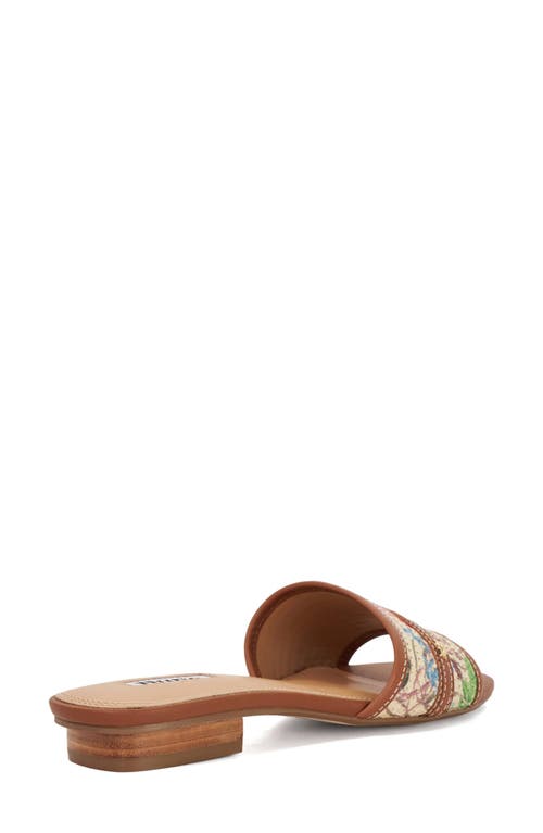 Dune London Leti Slide Sandal In Brown Multi