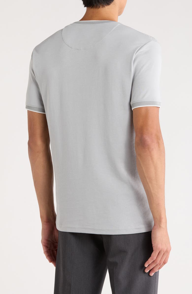 DENIM AND FLOWER Textured Knit T-Shirt, Alternate, color, Grey