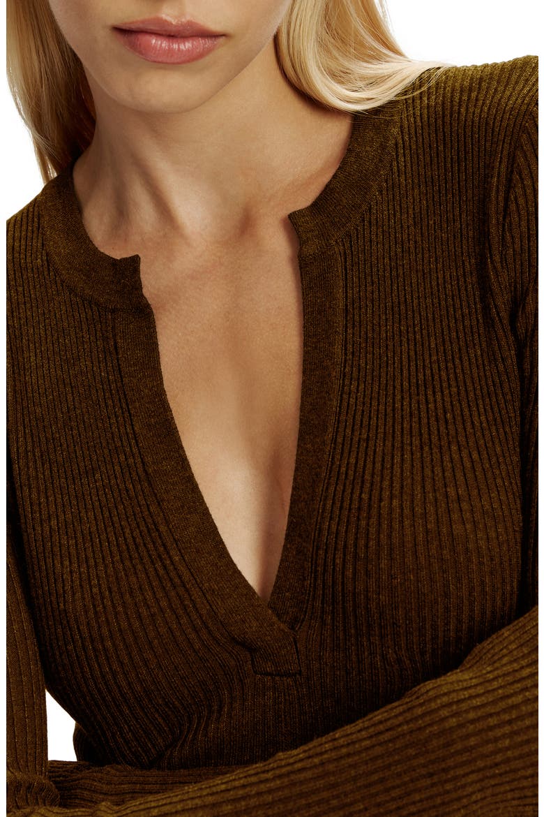 Hattie Long Sleeve Rib Maxi Sweater Dress, Alternate, color, CHOCOLATE