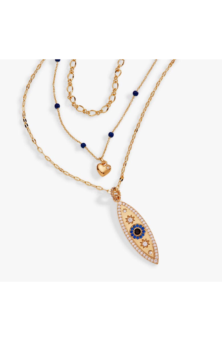 Alex and Ani Festival Stranded Evil eye necklace, Alternate, color, Gold