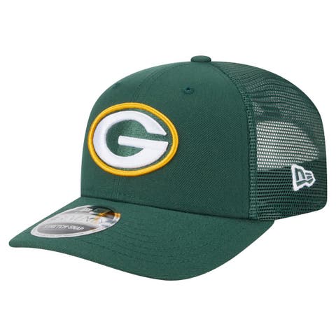 Men's New Era Green Green Bay Packers Main Trucker 9SEVENTY Stretch-Snap Hat