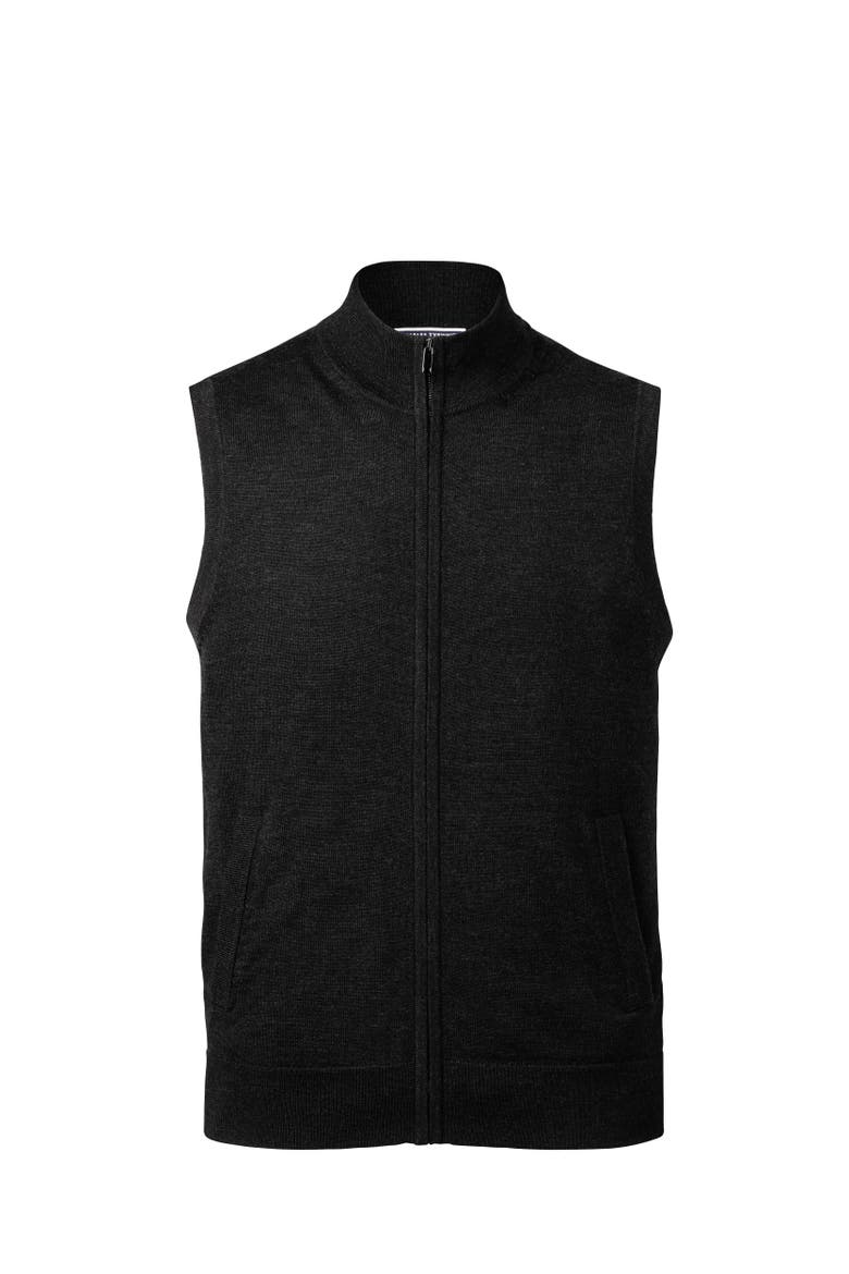 Pure Merino Zip Vest, Alternate, color, Charcoal Grey