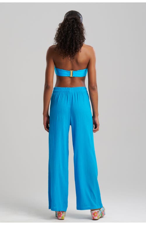 Natori Cotton Gauze Pants With Tassel In Blue