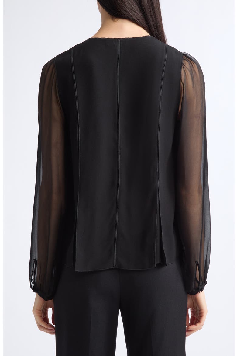 Lucette Long Sleeve Blouse, Alternate, color, NOIR