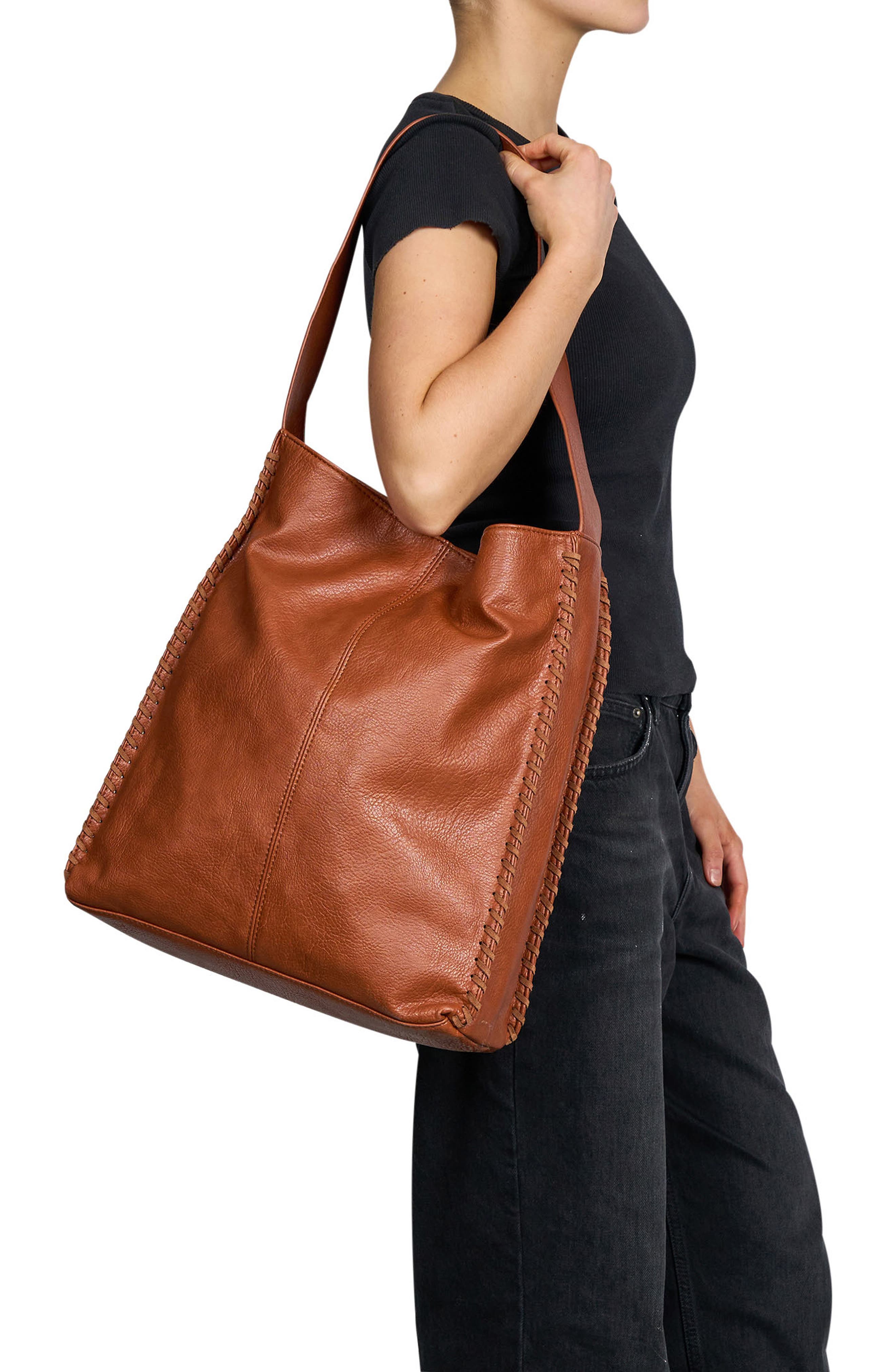 Knowing Vegan Leather Shoulder Bag, Alternate, color, TAN