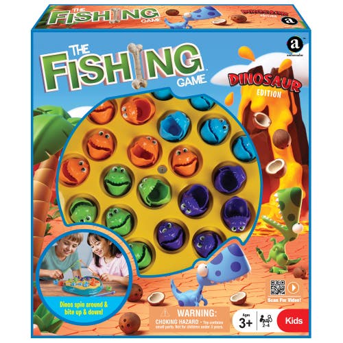Ambassador Games The Fishing Game Dinosaur Edition, Animated Catching Game in Multicolored 