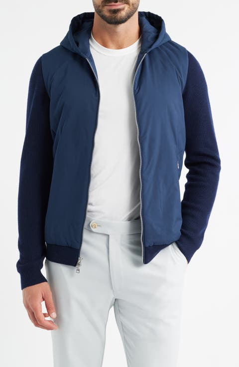 Holdridge Crown Crafted Merino Wool Blend Hybrid Zip-Up Hoodie