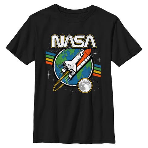 Boy's NASA Retro Rocket Launch  Graphic T-Shirt