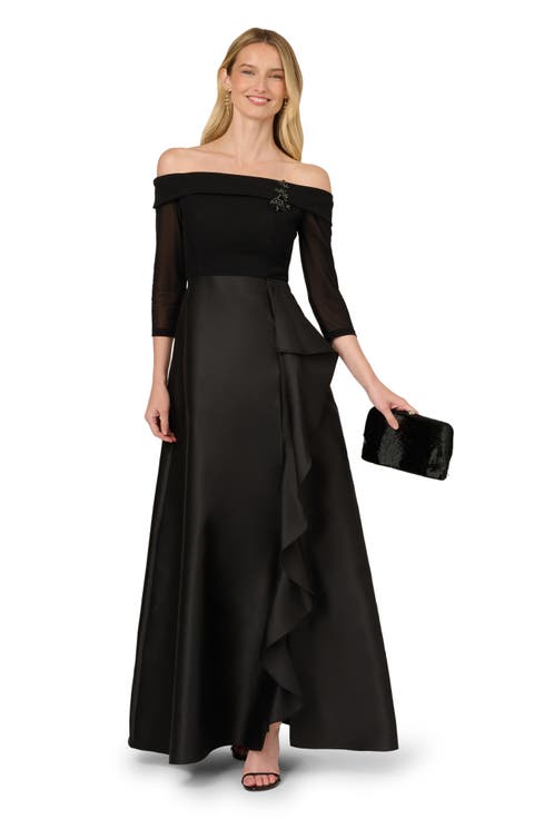 Off the Shoulder Mikado Ball Gown
