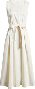 Anne Klein Sleeveless Stretch Cotton Midi Dress