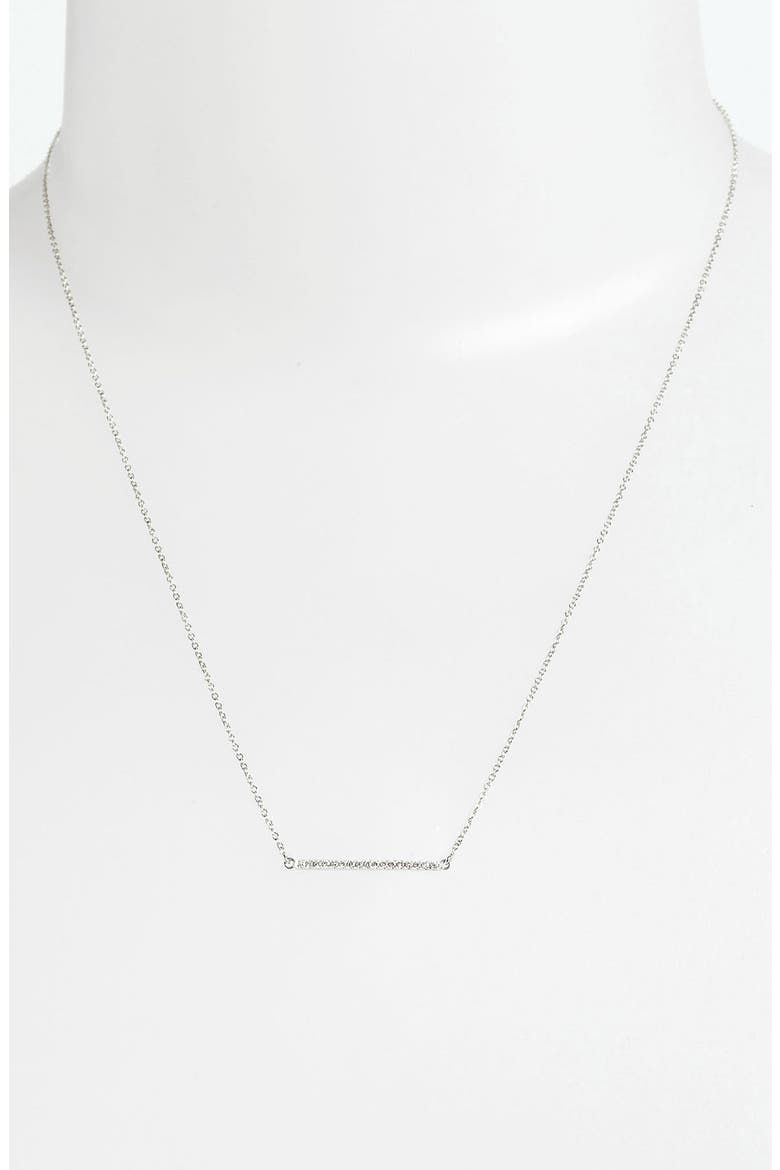 Diamond Bar Necklace (Nordstrom Exclusive), Main, color, WHITE GOLD