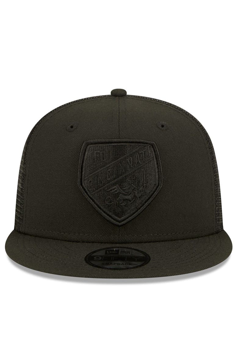 New Era Men's New Era Black FC Cincinnati Logo Classic 9FIFTY Trucker Snapback Hat, Alternate, color,