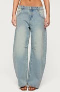 EDIKTED Ilara Low Rise Barrel Jeans