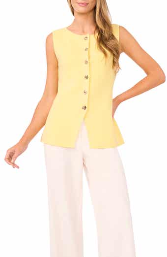 Sleeveless Button-Up Shirt