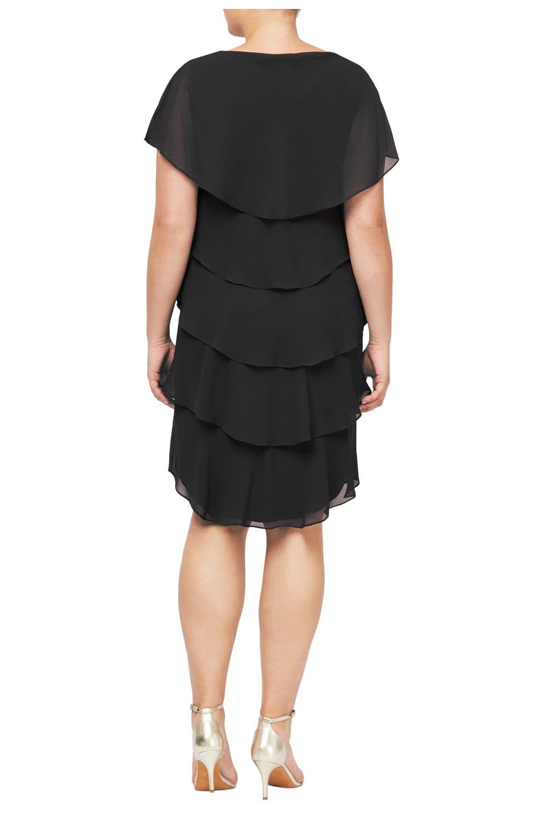 SLNY Pebble Georgette Tiered Dress, Alternate, color, 