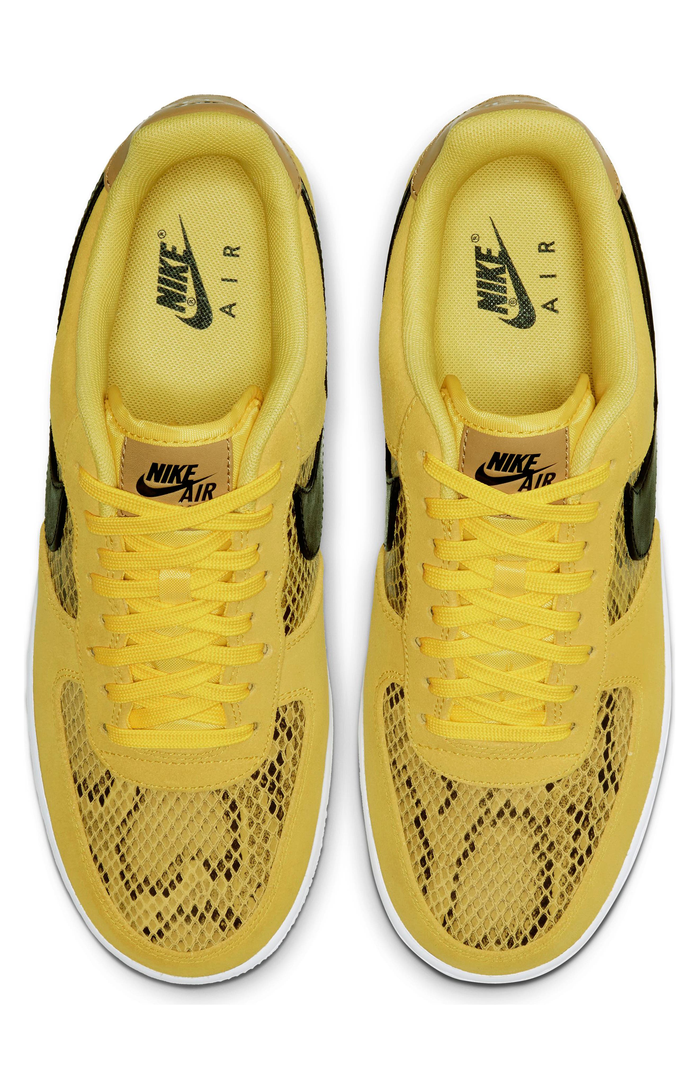 Air Force 1 '07 Premium Sneaker, Alternate, color, CHROME YELLOW/ BLACK/ GOLD