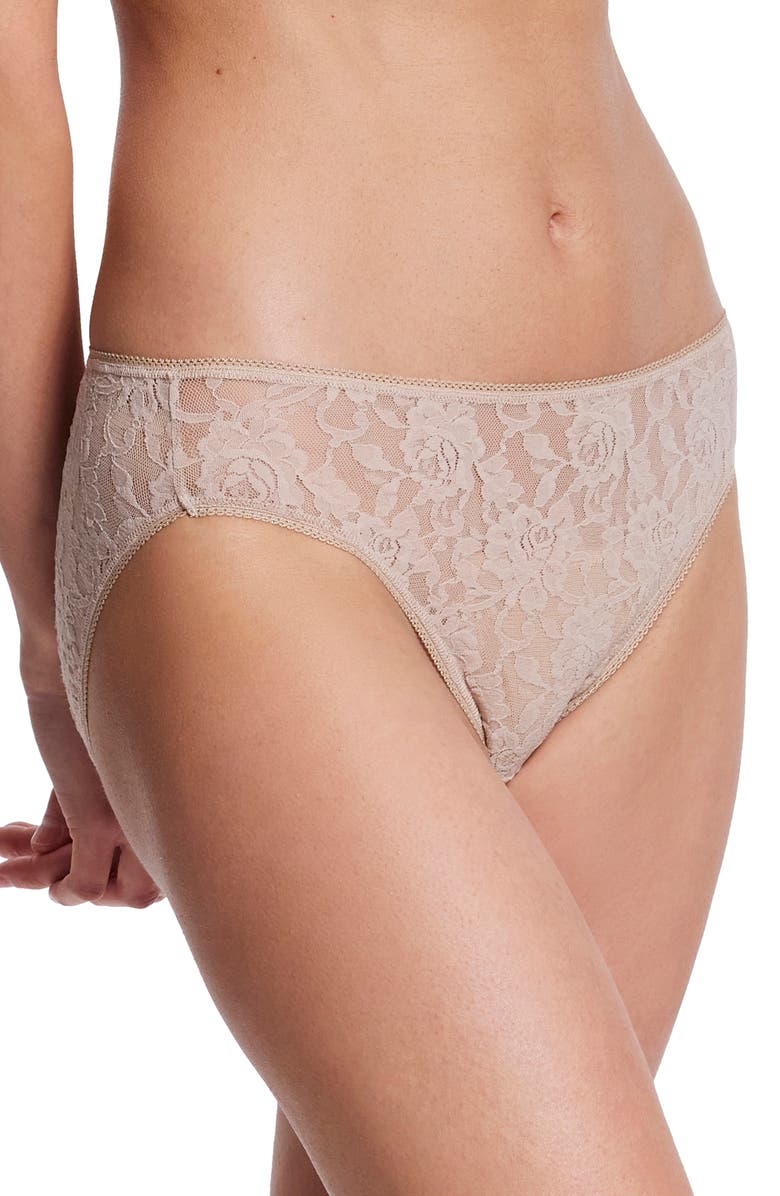 Hanky Panky Lace Bikini, Alternate, color, Chai