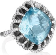 Mindi Mond Aquamarine & Diamond Ring