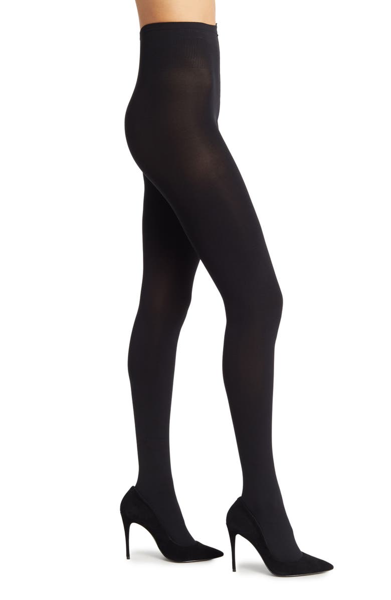 Swedish Stockings Lia Opaque Tights, Main, color, Black