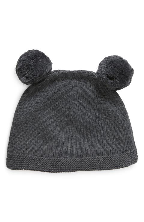 Double Pompom Organic Cotton Beanie (Baby)