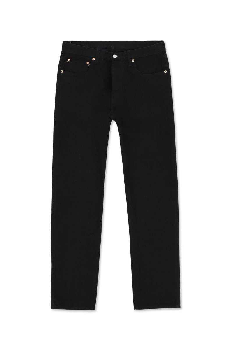 Fortela 356 Jaky Japan Selvedge 5-Pocket Regular Fit Black Denim, Main, color, D900