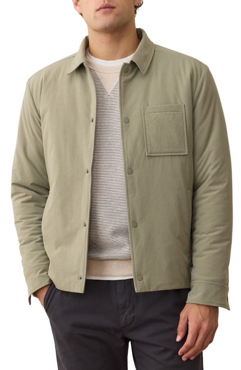 Marine Layer Insulated Water Resistant Travel Jacket, Main, color, Vetiver