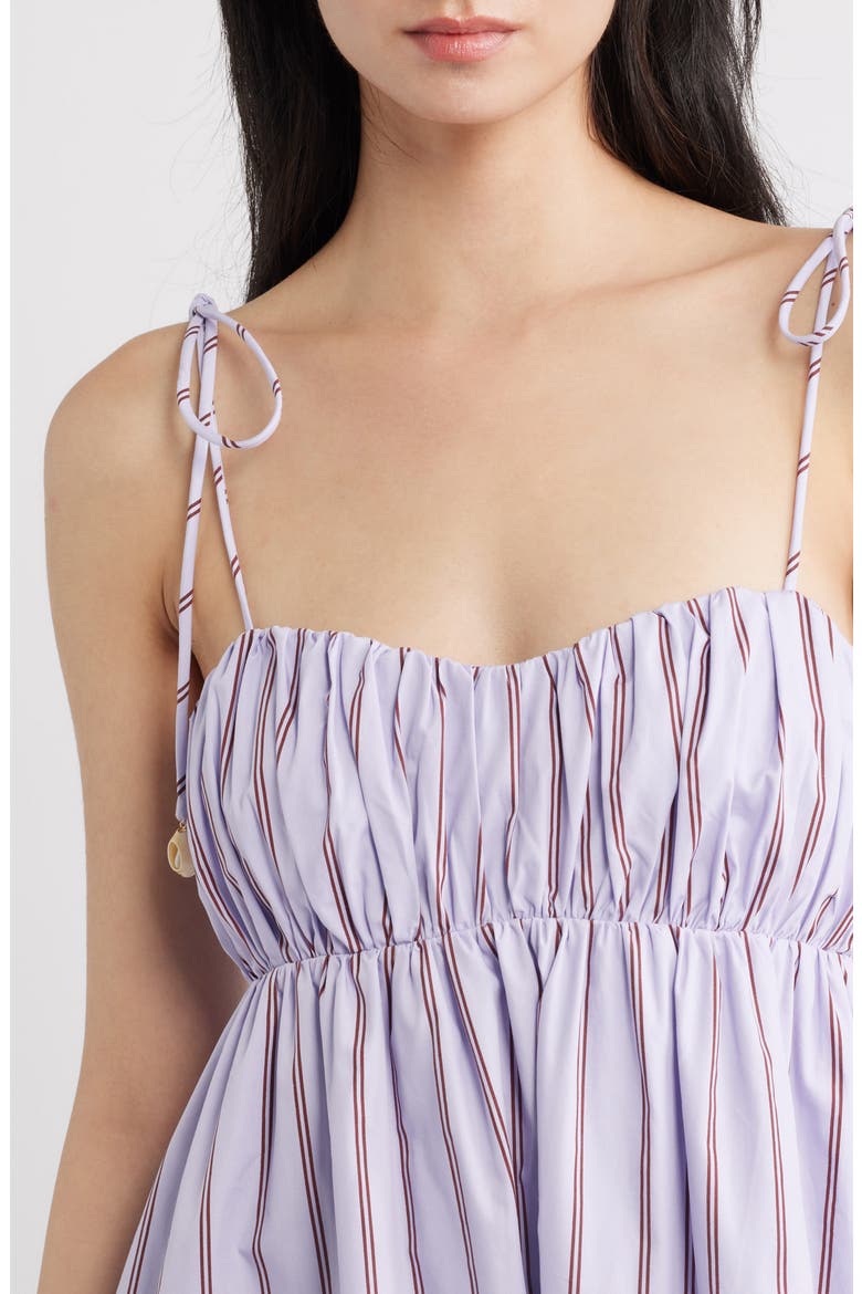 Andi Stripe Cotton Maxi Dress, Alternate, color, PURPLE